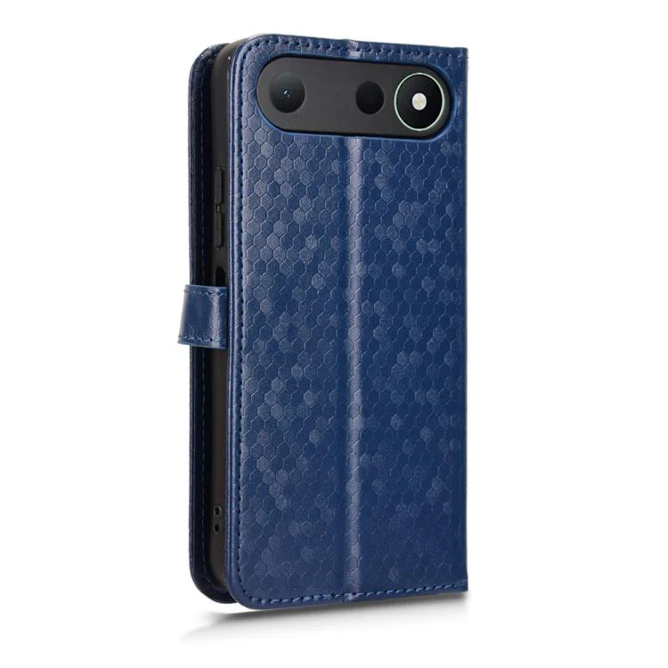 For Tecno Spark 50 5G Honeycomb Dot Texture Leather Phone Case(Blue) - Image 3