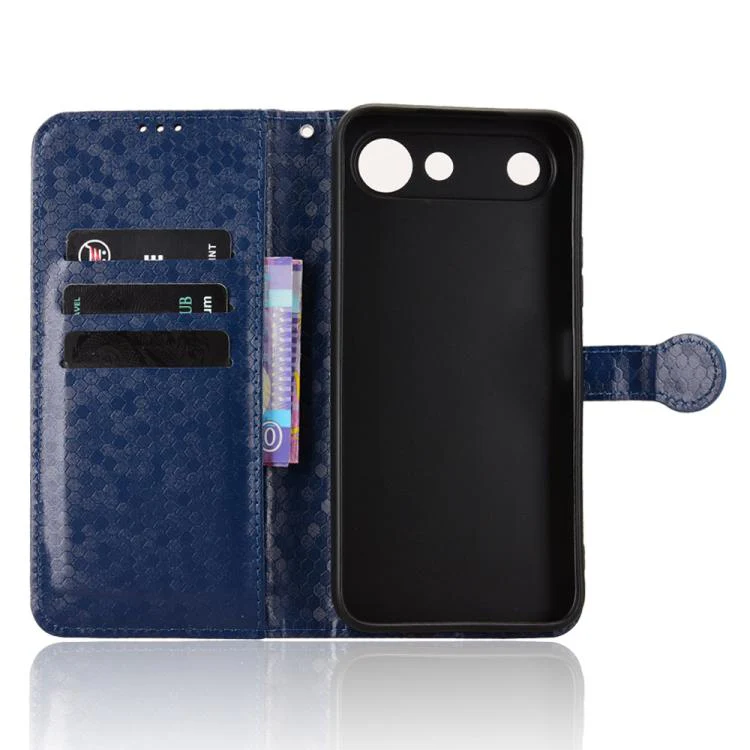 For Tecno Spark 50 5G Honeycomb Dot Texture Leather Phone Case(Blue) - Image 4