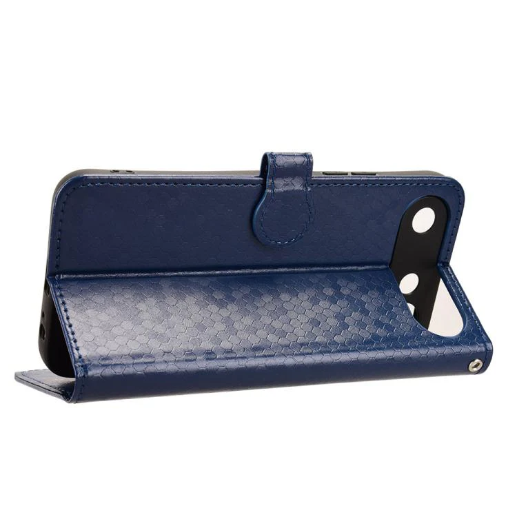 For Tecno Spark 50 5G Honeycomb Dot Texture Leather Phone Case(Blue) - Image 5