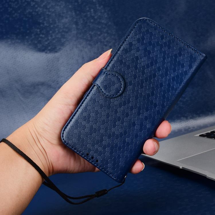 For Tecno Spark 50 5G Honeycomb Dot Texture Leather Phone Case(Blue) - Image 6