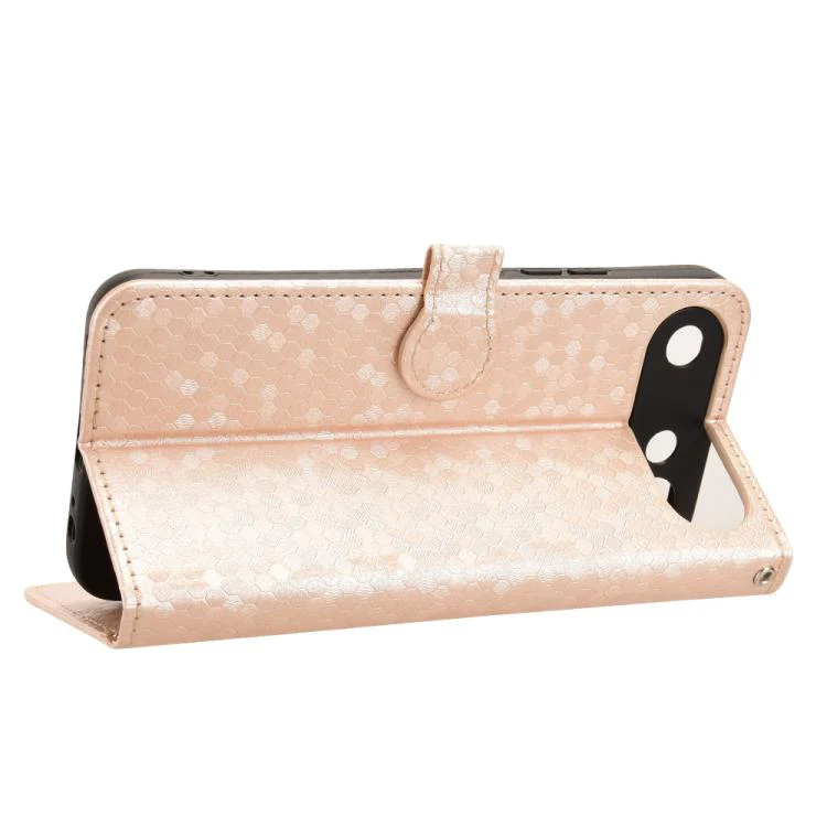 For Tecno Spark 50 5G Honeycomb Dot Texture Leather Phone Case(Gold) - Image 5