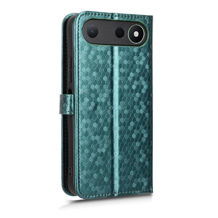 For Tecno Spark 50 5G Honeycomb Dot Texture Leather Phone Case(Green) - Image 3