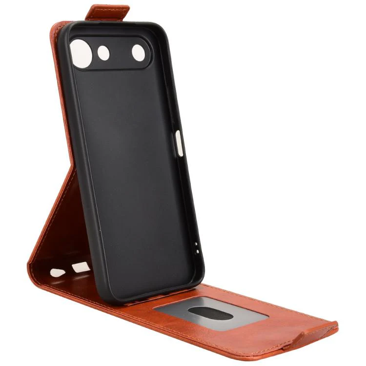 For Tecno Spark 50 5G Magnetic Vertical Flip Leather Phone Case with Buckle(Brown) - Image 3