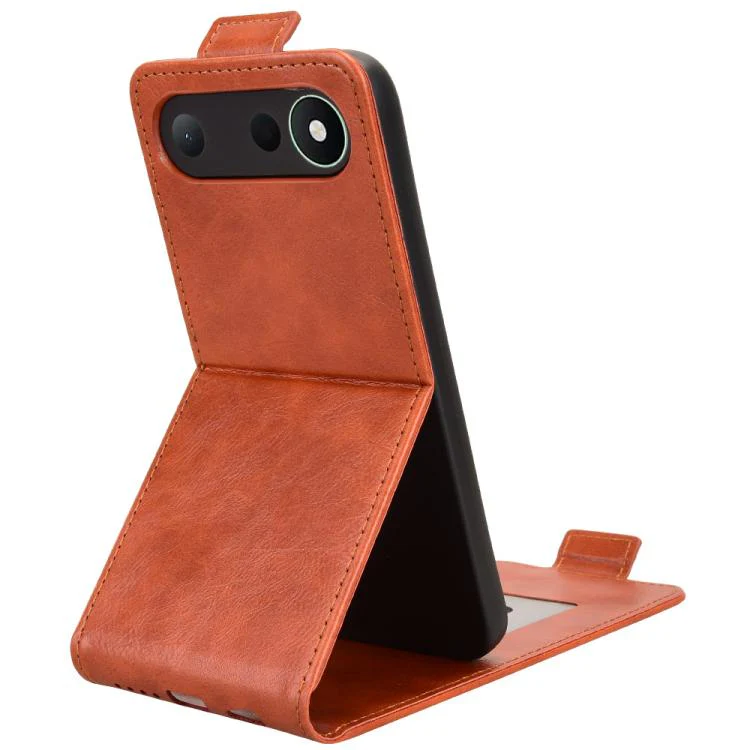 For Tecno Spark 50 5G Magnetic Vertical Flip Leather Phone Case with Buckle(Brown) - Image 4
