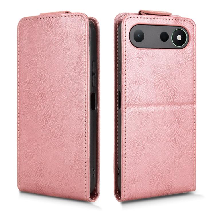 For Tecno Spark 50 5G Magnetic Vertical Flip Leather Phone Case with Buckle(Rose Gold) - Image 2