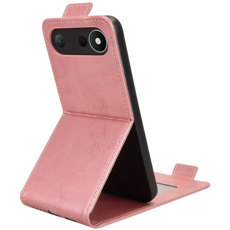 For Tecno Spark 50 5G Magnetic Vertical Flip Leather Phone Case with Buckle(Rose Gold) - Image 4