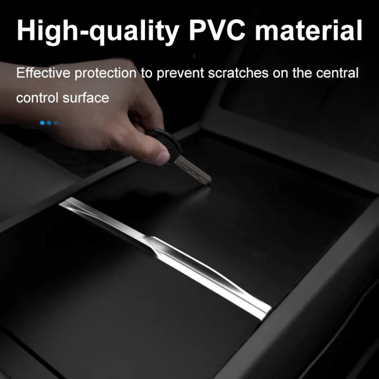 For Tesla 2024+ Model 3 Highland Center Console Panel Protection Sticker, Color: Frosted Black - Image 3