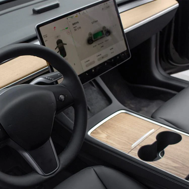For Tesla 2024+ Model 3 Highland Center Console Panel Protection Sticker, Color: Frosted Black - Image 7
