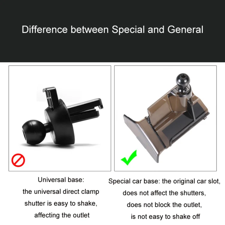 For Tesla Car Air Outlet Clip Phone Holder Base, Model: 14-20 X Left + 16-21 S Left - Image 3