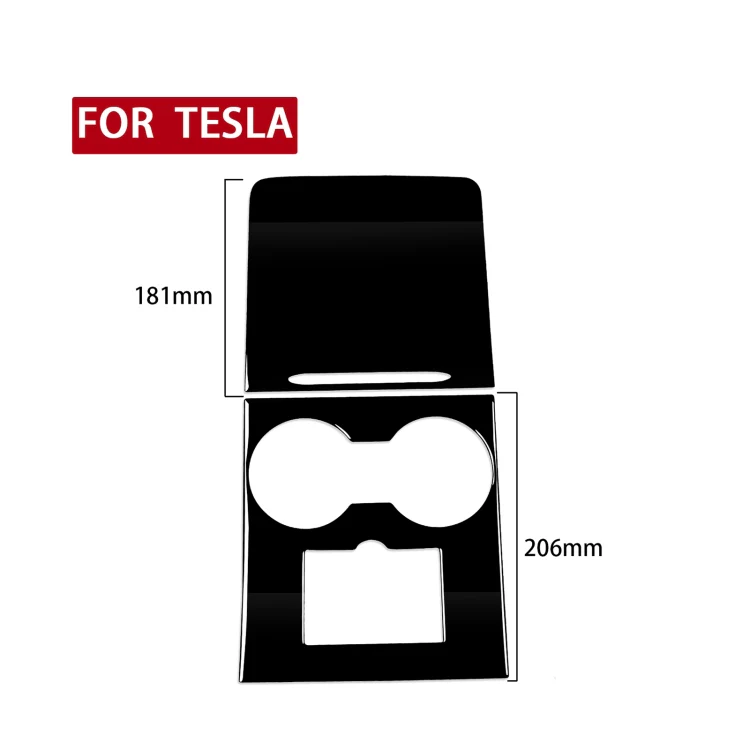 For Tesla Model 3 1106 Car Central Control Panel Decorative Sticker, Left and Right Drive Universal(Black) - Image 5