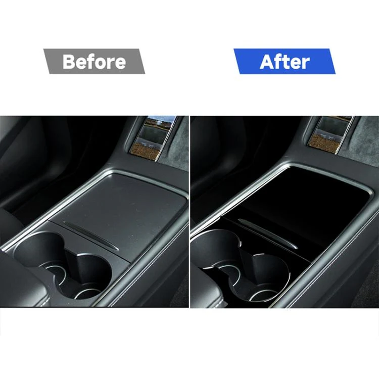 For Tesla Model 3 1106 Car Central Control Panel Decorative Sticker, Left and Right Drive Universal(Black) - Image 7