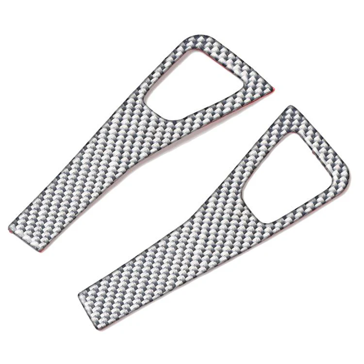 For Tesla Model 3 2017-2022 / Y 2020-2024 4pcs/Set Carbon Fiber Car Door Switch Panel Decorative Sticker, Left and Right Drive(Silver) - Image 2
