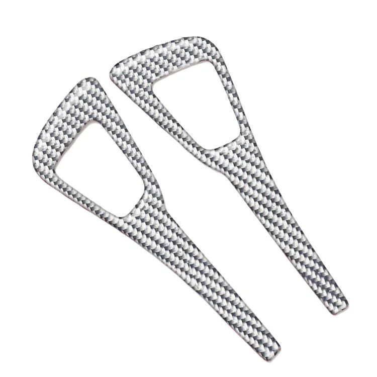 For Tesla Model 3 2017-2022 / Y 2020-2024 4pcs/Set Carbon Fiber Car Door Switch Panel Decorative Sticker, Left and Right Drive(Silver) - Image 3