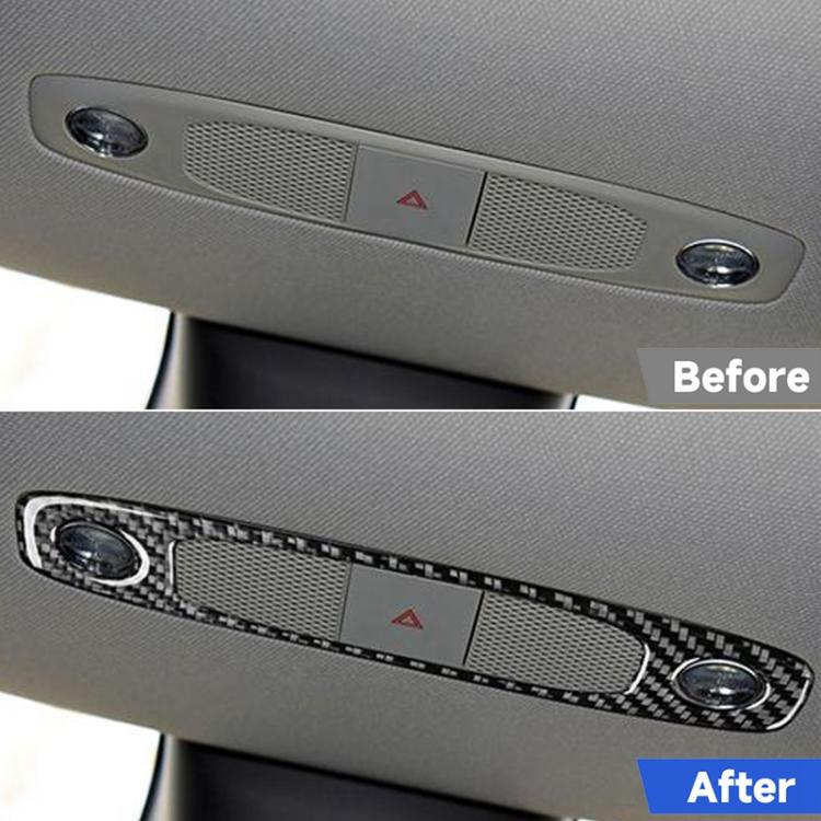 For Tesla Model 3 2017-2022 / Y 2020-2024 Carbon Fiber Car Front Reading Light Panel Decorative Sticker, Left and Right Drive(Black) - Image 6