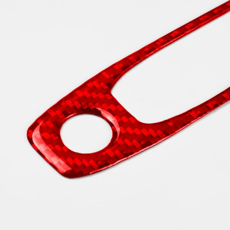 For Tesla Model 3 2017-2022 / Y 2020-2024 Carbon Fiber Car Front Reading Light Panel Decorative Sticker, Left and Right Drive(Red) - Image 2