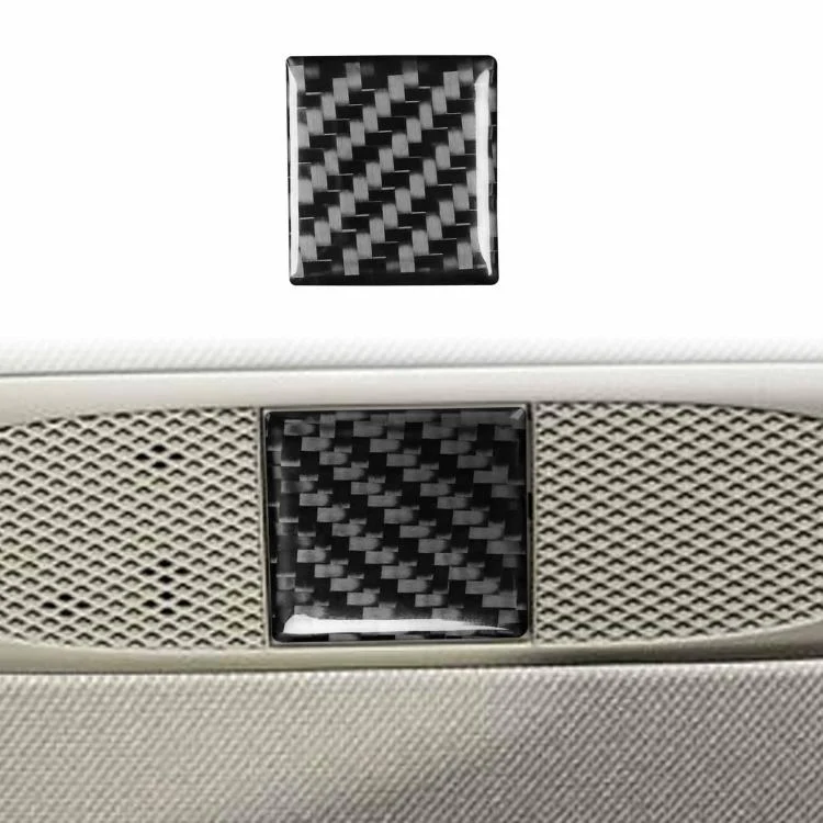 For Tesla Model 3 2019-2022 / Model Y 2019-2024 Carbon Fiber Car Emergency Light Button Decorative Sticker, Left and Right Drive(Black)