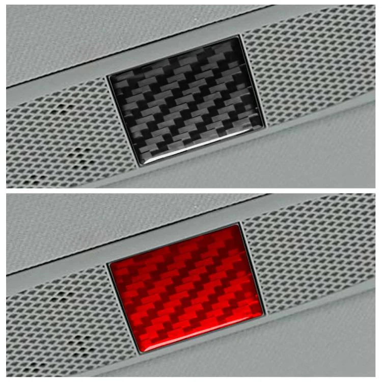 For Tesla Model 3 2019-2022 / Model Y 2019-2024 Carbon Fiber Car Emergency Light Button Decorative Sticker, Left and Right Drive(Black) - Image 5