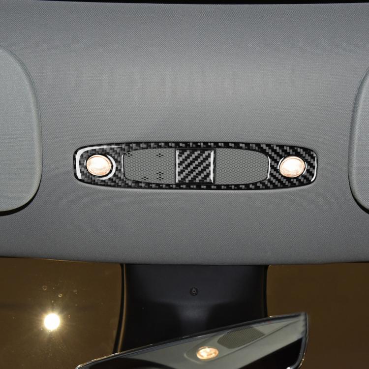 For Tesla Model 3 2019-2022 / Y 2019-2024 2pcs/Set Carbon Fiber Car Reading Light Panel Decorative Sticker, Left and Right Drive(Black) - Image 4
