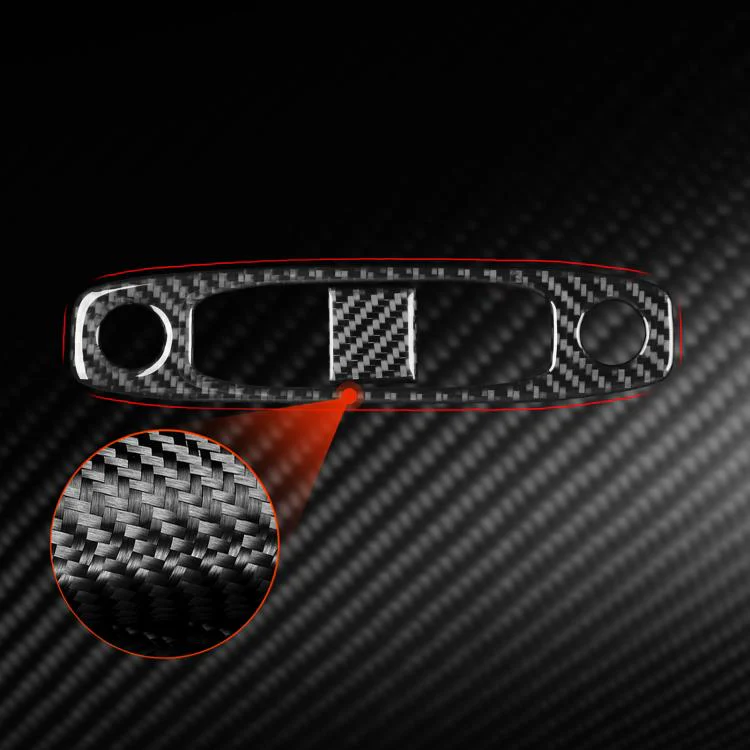 For Tesla Model 3 2019-2022 / Y 2019-2024 2pcs/Set Carbon Fiber Car Reading Light Panel Decorative Sticker, Left and Right Drive(Red) - Image 3