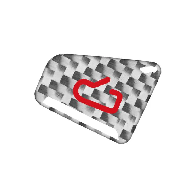 For Tesla Model 3 2019-2023 / Y 2019-2024 4pcs/Set Carbon Fiber Car Door Switch Decorative Sticker with Label, Left and Right Drive(Silver) - Image 2