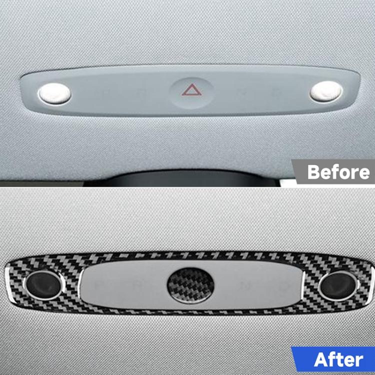 For Tesla Model 3 2023- 2pcs/Set Carbon Fiber Car Reading Light Panel Decorative Sticker, Left and Right Drive(Black) - Image 5