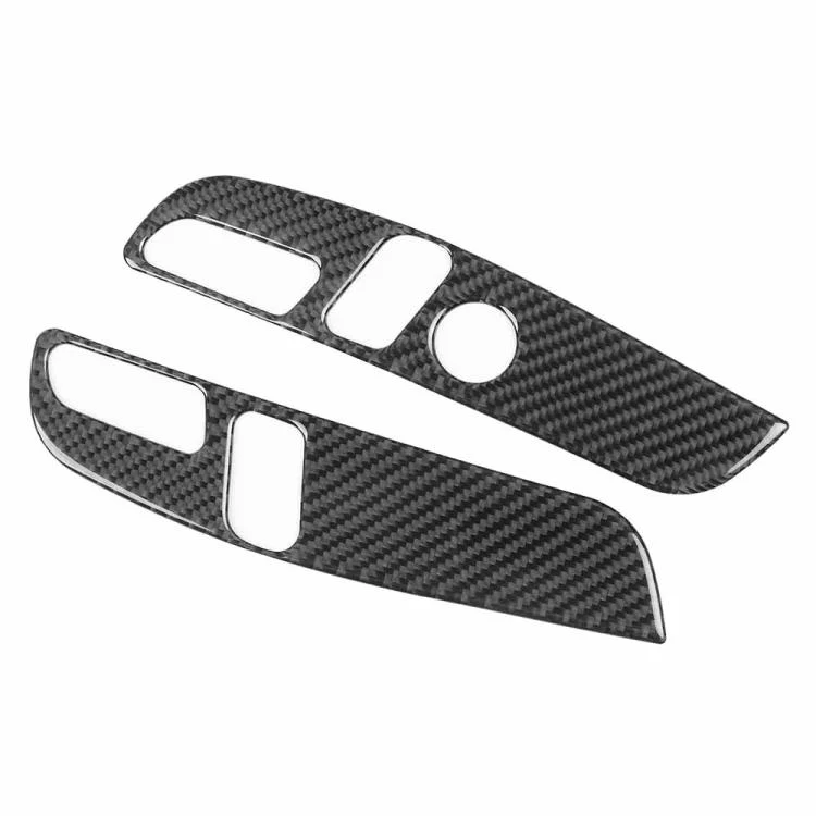 For Tesla Model 3 2023- 2pcs/Set Carbon Fiber Car Seat Adjustment Panel Decorative Sticker, Left Drive(Black) - Image 3