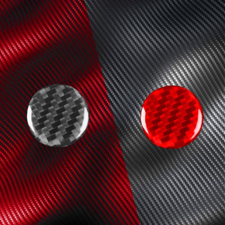 For Tesla Model 3 2023- Carbon Fiber Car Emergency Light Button Decorative Sticker, Left and Right Drive(Red) - Image 4