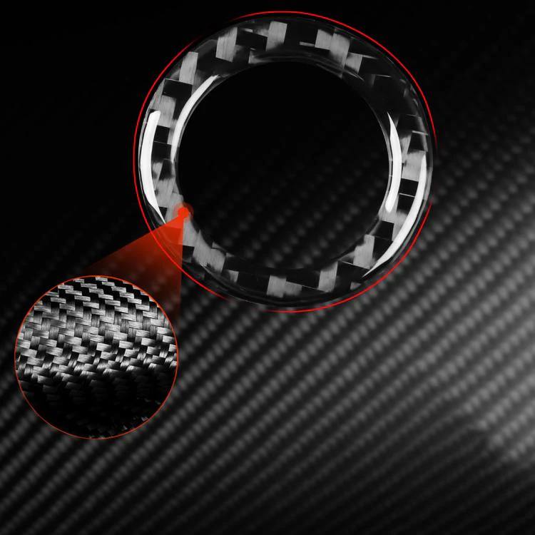 For Tesla Model 3 2023- Carbon Fiber Car Trunk Button Frame Decorative Sticker, Left and Right Drive(Black) - Image 4