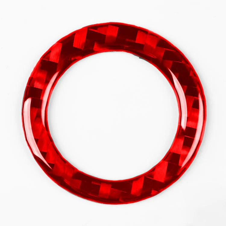For Tesla Model 3 2023- Carbon Fiber Car Trunk Button Frame Decorative Sticker, Left and Right Drive(Red) - Image 2