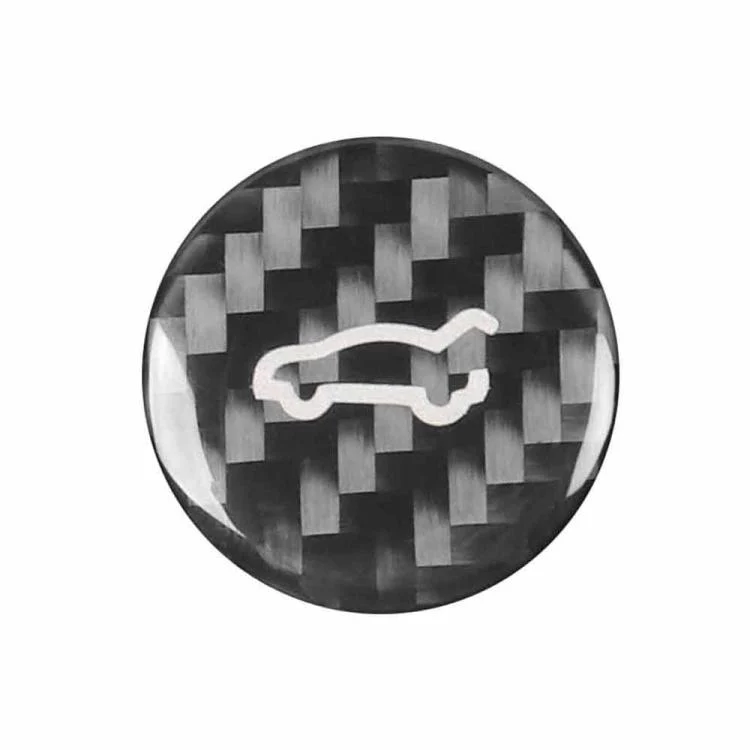 For Tesla Model 3 2023+ / Y New Edition 2025+ Carbon Fiber Car Trunk Button Decorative Sticker, Left and Right Drive(Black) - Image 2