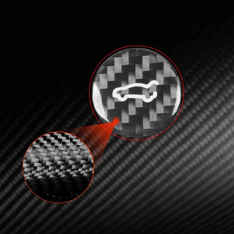 For Tesla Model 3 2023+ / Y New Edition 2025+ Carbon Fiber Car Trunk Button Decorative Sticker, Left and Right Drive(Silver) - Image 3