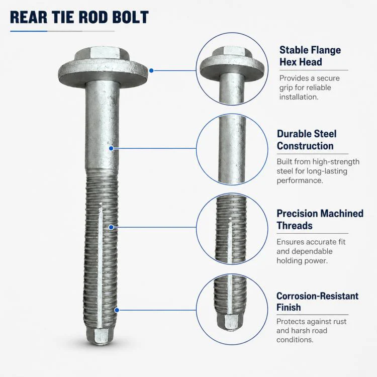 For Tesla Model 3 / 2024+ Model 3 Highland Rear Axle Tie Rod Bolt 1044406-25-C - Image 3