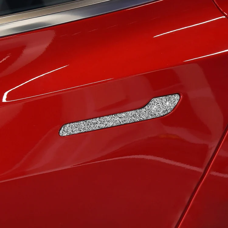 For Tesla Model 3 4pcs Car Outside Handle Diamond Sticker,Left and Right Drive Universal - Image 6