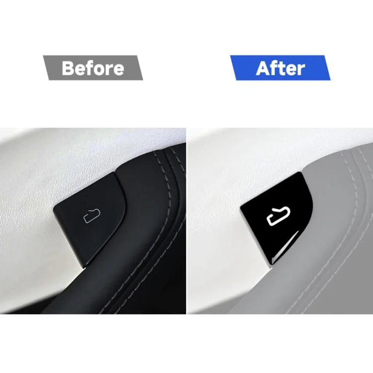 For Tesla Model 3 4pcs/ Set B-type Car Window Switch Stickers(Piano Black) - Image 5
