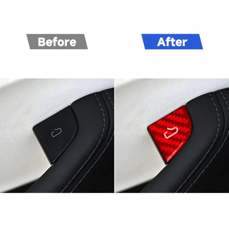For Tesla Model 3 4pcs/ Set B-type Car Window Switch Stickers(Red) - Image 5