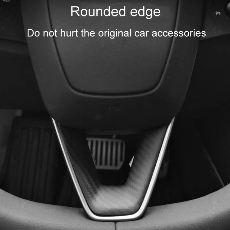 For Tesla Model 3 Car Modification Interior Carbon Fiber Steering Wheel Patch, Style: Glossy - Image 7