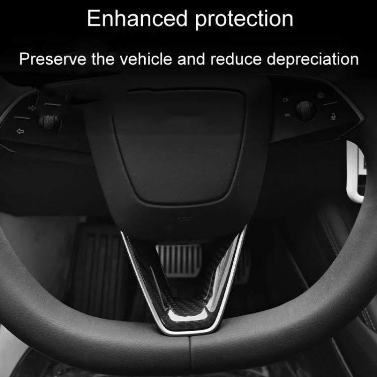 For Tesla Model 3 Car Modification Interior Carbon Fiber Steering Wheel Patch, Style: Matte - Image 6