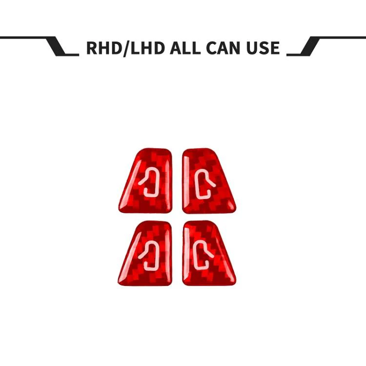 For Tesla Model 3/Y 4pcs /Set Car Window Switch Stickers(Red) - Image 2