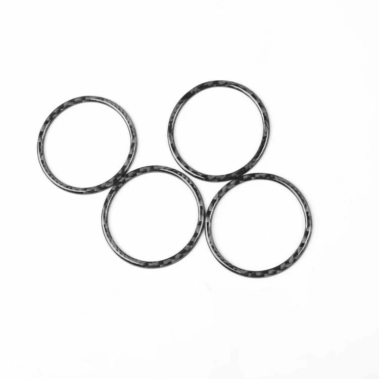 For Tesla Model 3 / Y 4pcs/Set Carbon Fiber Car Wheel Hub Decoration Ring, Left and Right Drive(Black) - Image 2