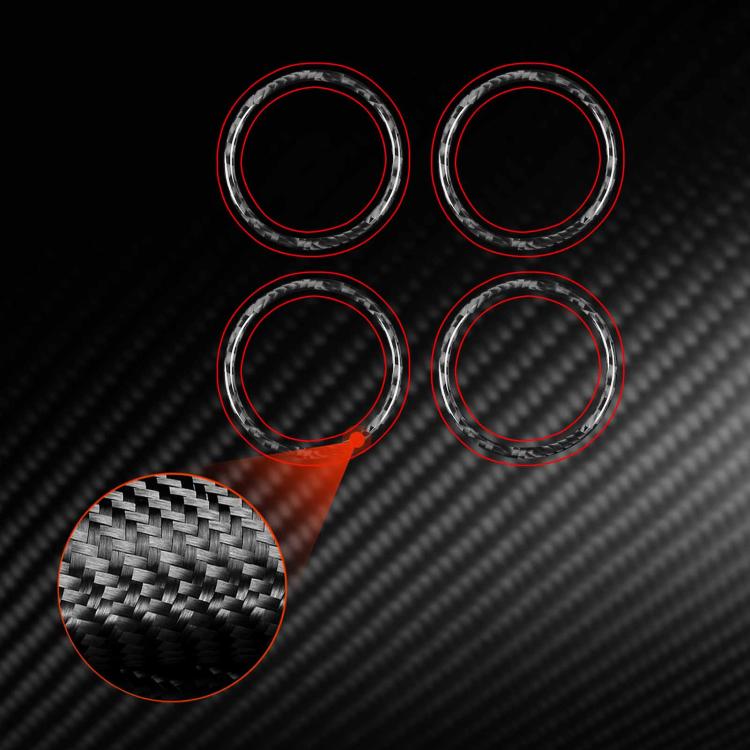 For Tesla Model 3 / Y 4pcs/Set Carbon Fiber Car Wheel Hub Decoration Ring, Left and Right Drive(Black) - Image 4