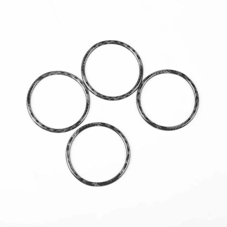 For Tesla Model 3 / Y 4pcs/Set Carbon Fiber Car Wheel Hub Decoration Ring, Left and Right Drive(Red) - Image 3