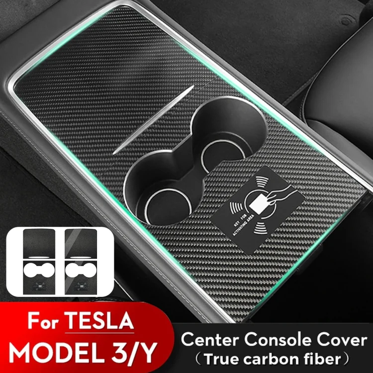 For Tesla Model 3 / Y Carbon Fiber Center Panel Protective Film Anti-Scratch Car Interior(Matte) - Image 2