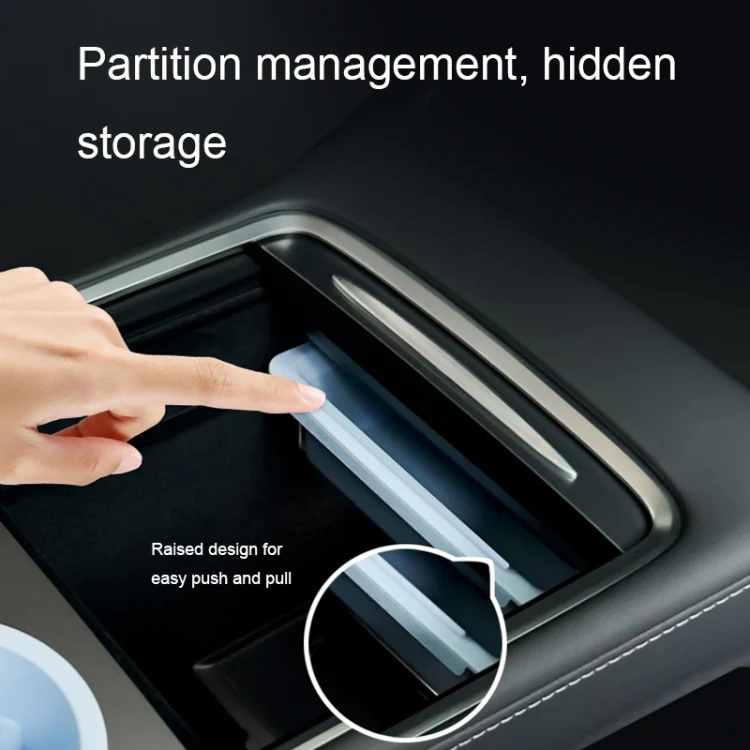 For Tesla Model 3 / Y Center Armrest Storage Box Car Modification Accessories Central Storage Box(Black) - Image 8