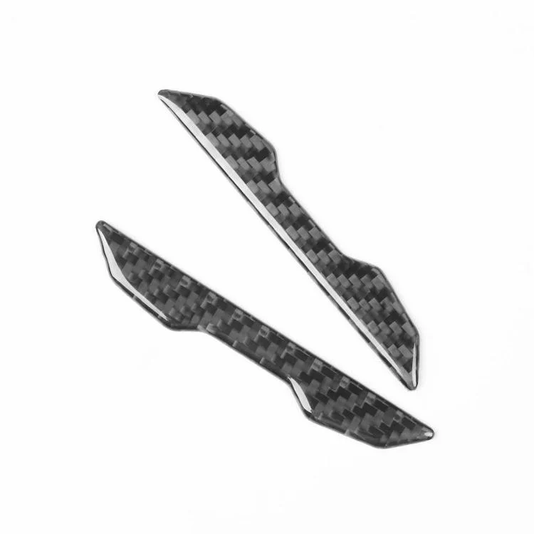 For Tesla Model 3 / Y / S / X 2pcs/Set Carbon Fiber Car Rearview Mirror Anti-collision Decorative Sticker, Left and Right Drive(Black) - Image 3