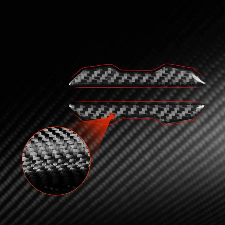 For Tesla Model 3 / Y / S / X 2pcs/Set Carbon Fiber Car Rearview Mirror Anti-collision Decorative Sticker, Left and Right Drive(Black) - Image 5
