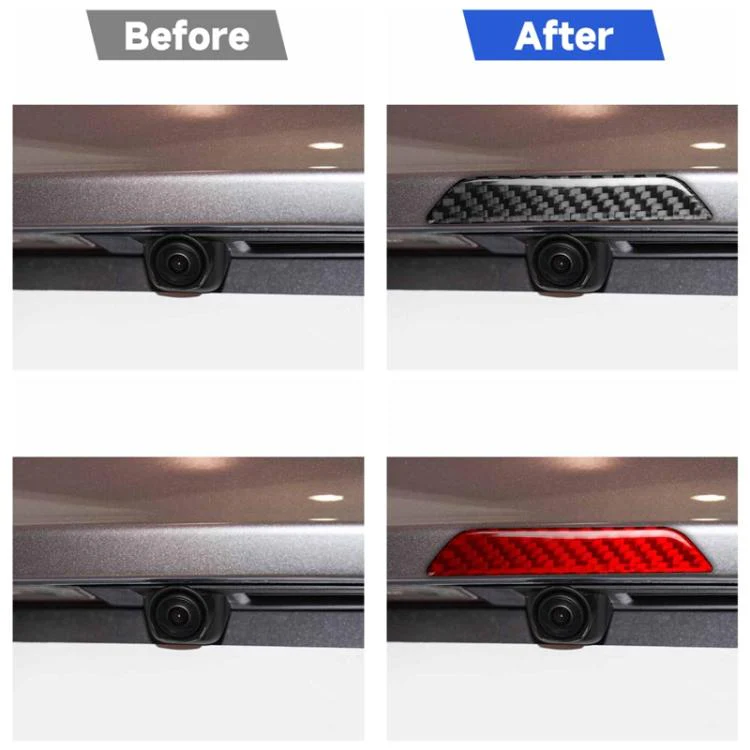 For Tesla Model 3 / Y / S / X Carbon Fiber Car Trunk Logo Decorative Sticker, Left and Right Drive(Black) - Image 7
