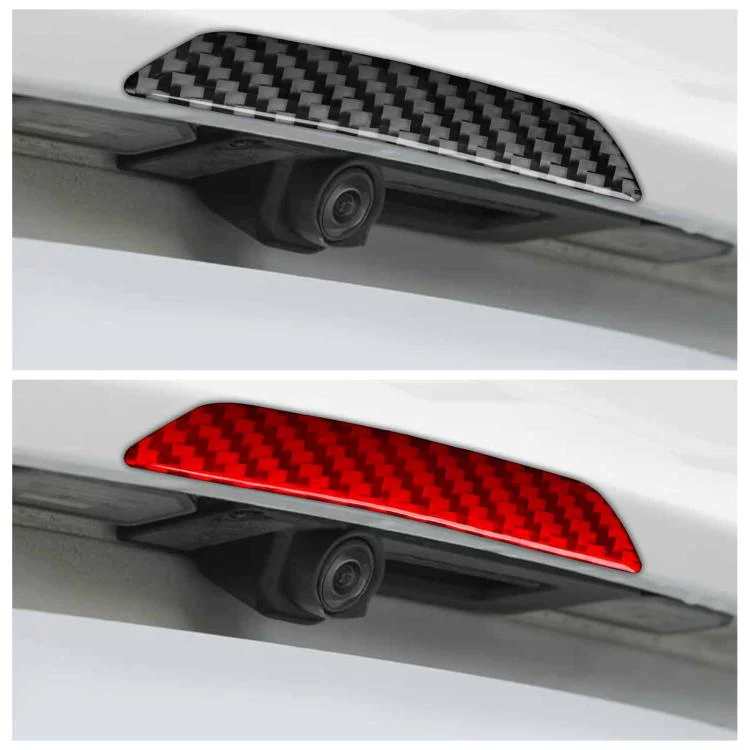 For Tesla Model 3 / Y / S / X Carbon Fiber Car Trunk Logo Decorative Sticker, Left and Right Drive(Red) - Image 6