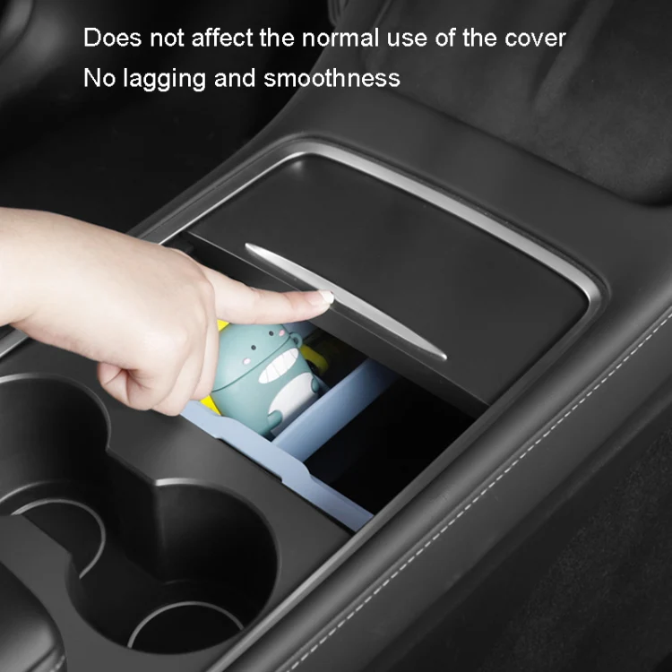 For Tesla Model 3 / Y Silicone Double Layer Storage Small Ice Box, Style: Center Front With Divider (Black) - Image 5