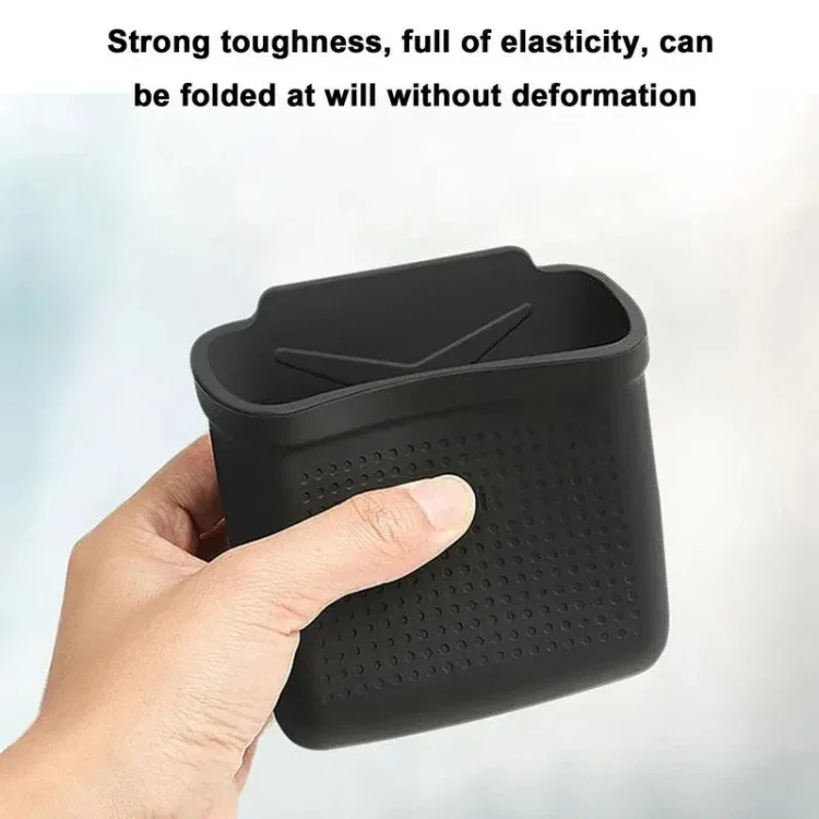 For Tesla Model 3Y Adhesive Sticker Installation Car Silicone Storage Bo(Black) - Image 4