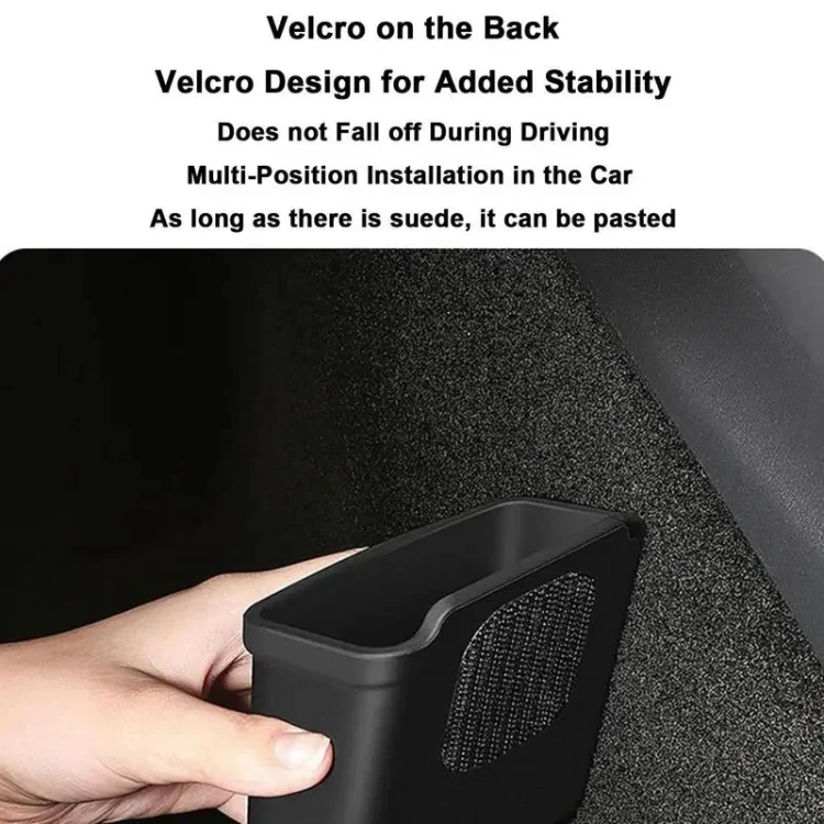 For Tesla Model 3Y Adhesive Sticker Installation Car Silicone Storage Bo(Black) - Image 5